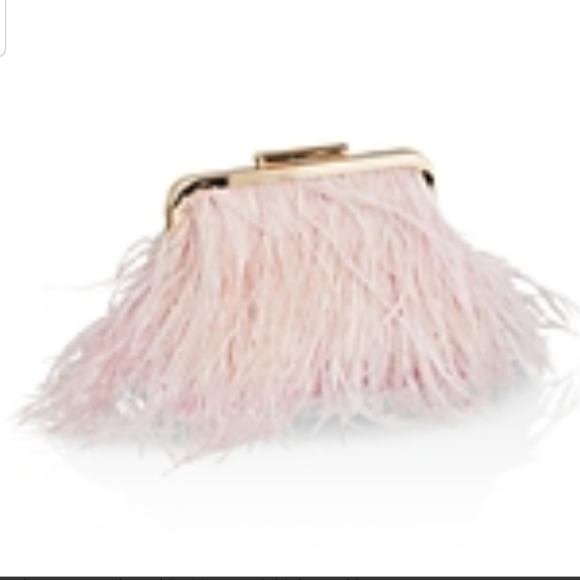 BCBGMaxAzria Handbags - BCBGMaxAzria Opal Feather Clutch